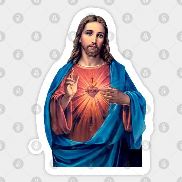 Sacred Heart of Jesus Sticker by Brasilia Catholic